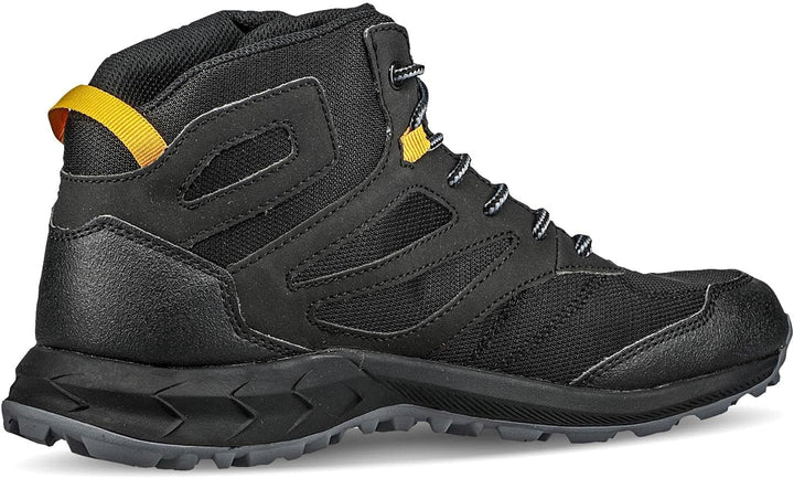 Jack Wolfskin Woodland Texapore Mid K Outdoorschuhe 32 EU Black Burly Yellow Xt, 32 EU Black Burly Y