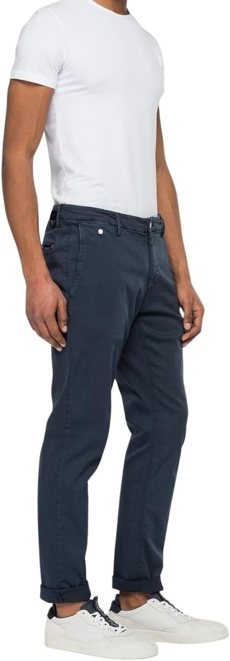 Replay Herren Jeans Anbass Slim-Fit mit Power Stretch 27W / 32L 010 Blue, 27W / 32L 010 Blue