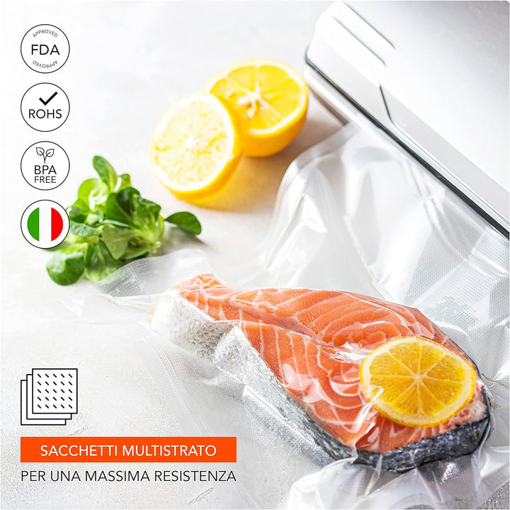 Sofidream Vakuumbeutel für Lebensmittel – 50 geprägte Umschläge x Sous Vide, Rezeptbuch eBook und Pe