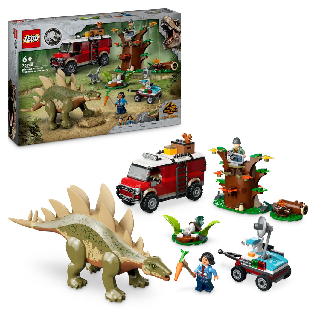 LEGO Jurassic World Dinosaurier-Missionen: Entdeckung des Stegosaurus, Abenteuer-Spielset für Jungen