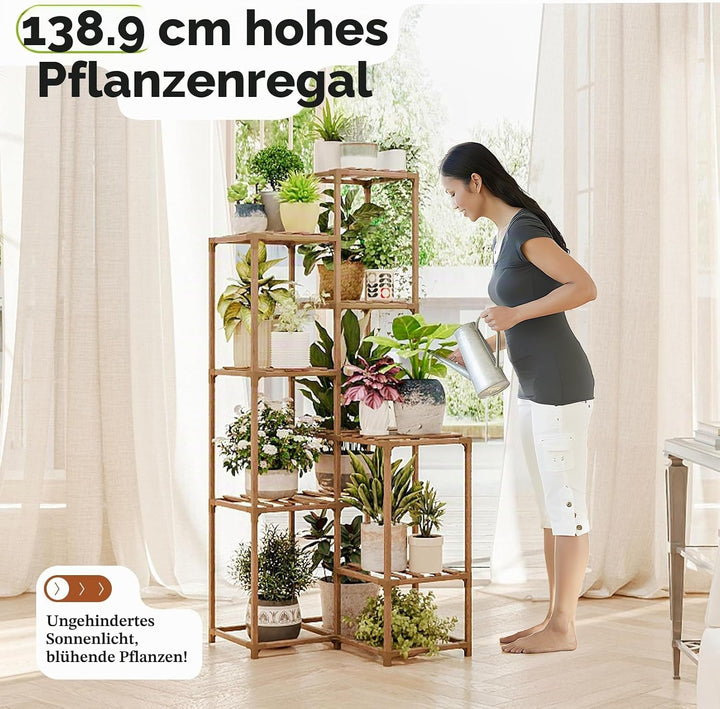 Bamworld Hoher Pflanzenständer Indoor Outdoor Ecke Grosses Regal Pflanzenregale Pflanzenhalter für W