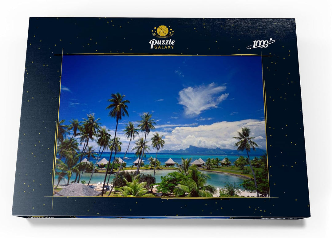 Beachcomber Hotel auf der Insel Tahiti, Französisch Polynesien, Südsee - Premium 1000 Teile Puzzle -