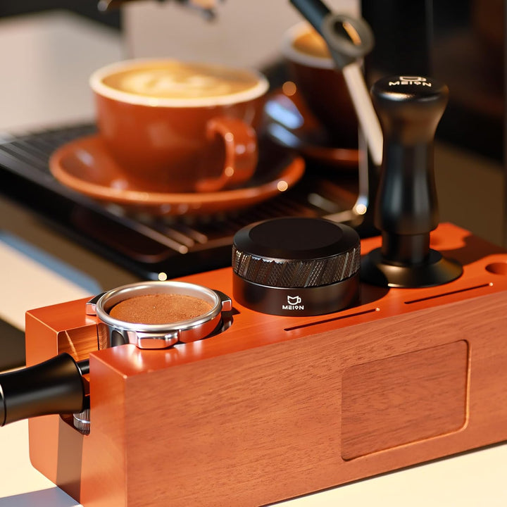 MEION 53.3 mm Kaffeeverteiler | Schwerkraftadaptiv für 54mm Siebträger | Mit rutschfestem Griff &amp; 30