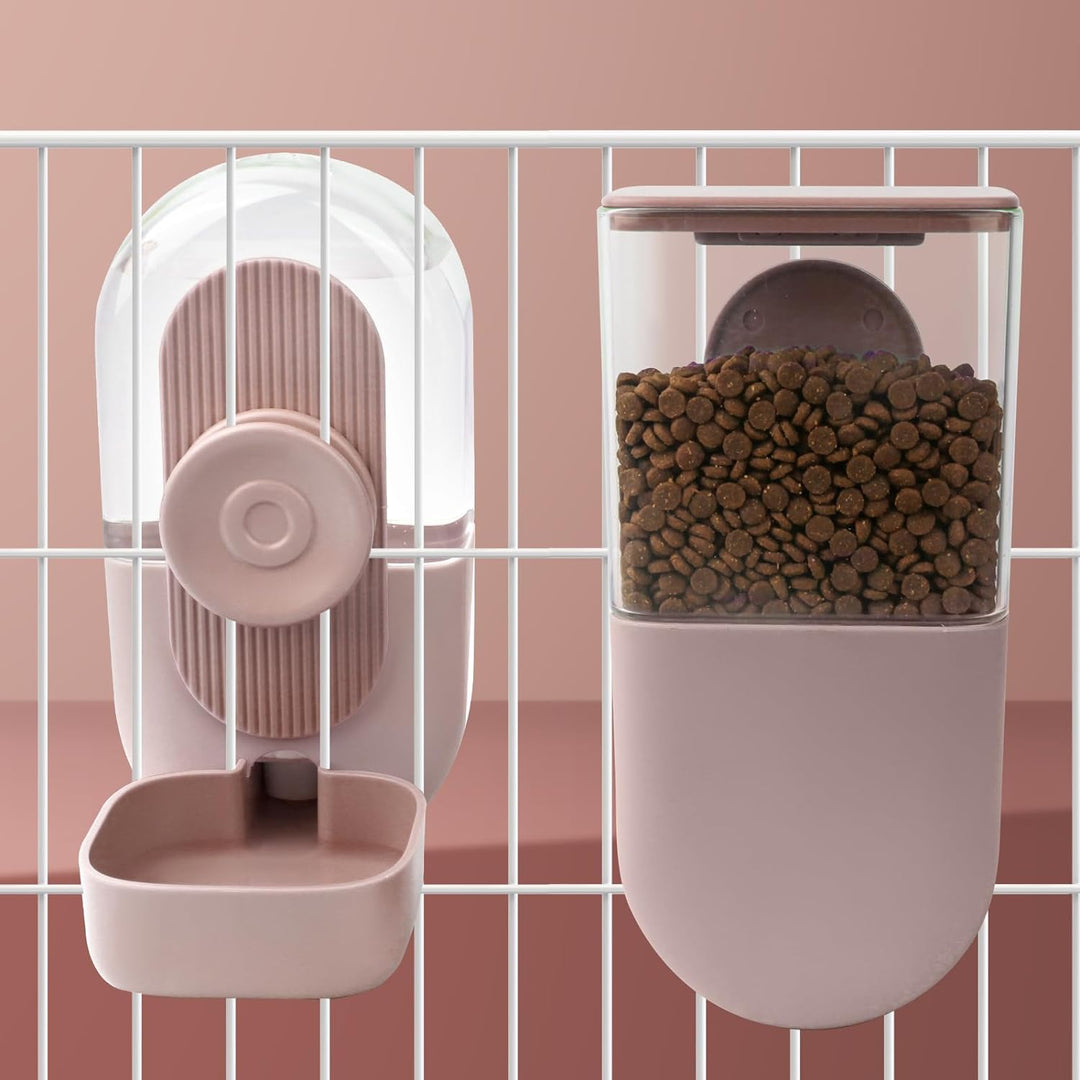 HENYEER Automatischer Futter und Wasserspender für Haustiere,Hängend Futterspender, Automatischer Fu