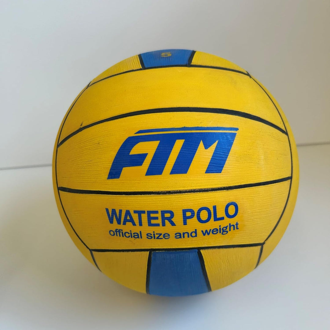 FTM Wasserpolo Ball Grösse 5 – Offizieller Wasserball mit extra Grip – Wettkampfqualität, 0.9–0.97 b