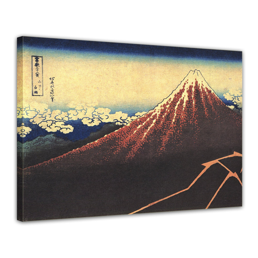 Bilderdepot24 Bild auf Leinwand | Katsushika Hokusai Gewitter unterhalb des Gipfels in 60x50 cm als