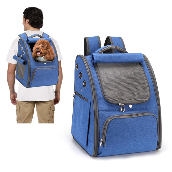 PETCUTE Hunderucksack Atmungsaktiv Katzenrucksack Hundetragetasche Faltbar Haustier Rucksäcke Wander