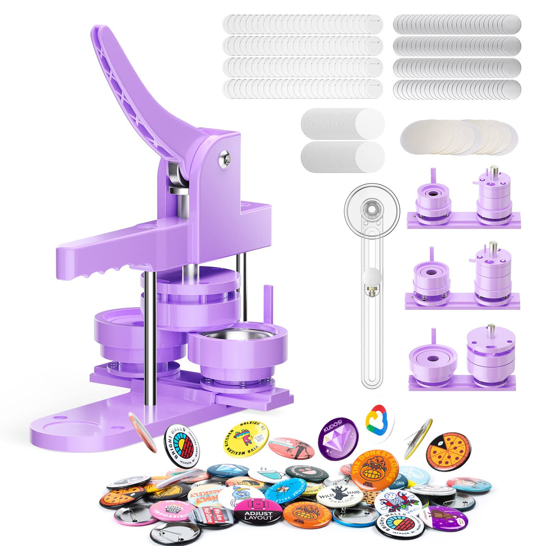 Button Maker Badge Machine 58+32+25mm Drücken Sie den DIY Badge Press Machine Zimiking Pin Badge Mak