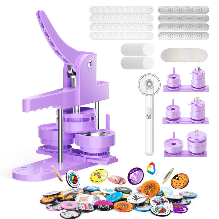 Button Maker Badge Machine 58+32+25mm Drücken Sie den DIY Badge Press Machine Zimiking Pin Badge Mak