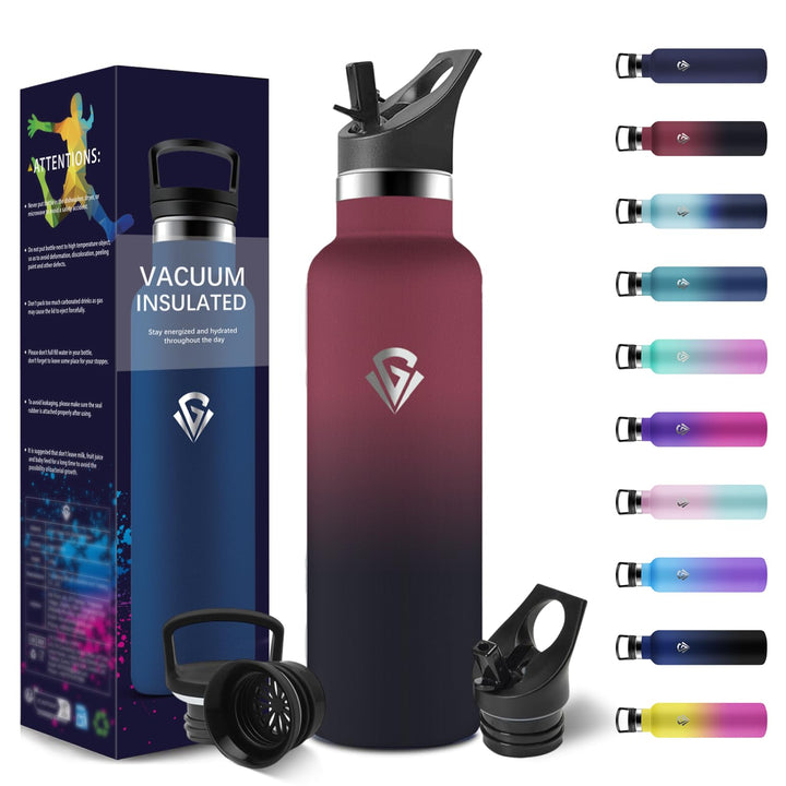 Trinkflasche, 750 ML BPA-Frei, Thermosflasche, Auslaufsichere Isolierflasche Doppelwandig, Wasserfla