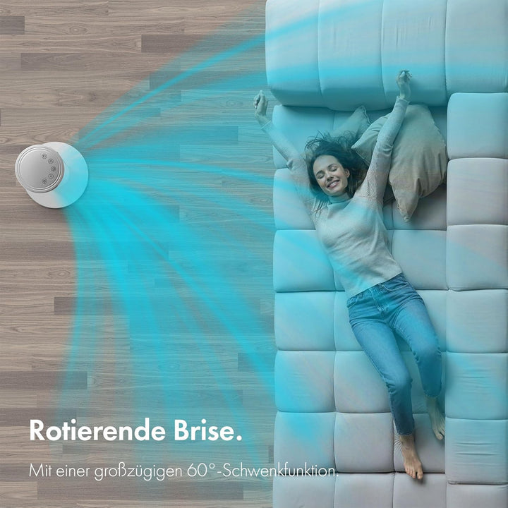 VonHaus 87 cm Turmventilator, Elektroventilator, Schwenkender Ventilator Leise für Jeden Raum, Venti