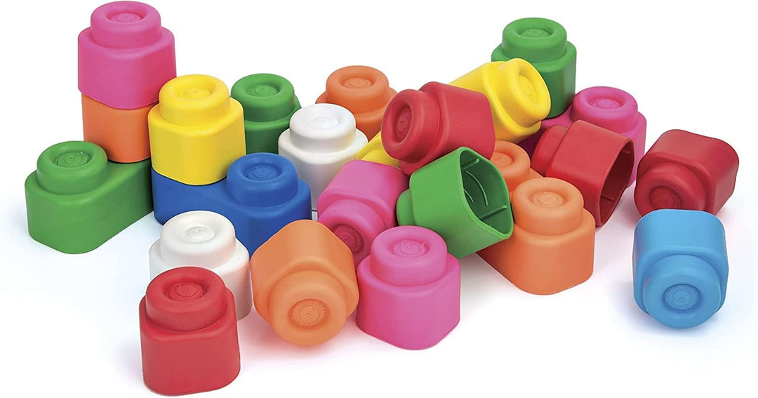 Clementoni Soft Clemmy Bausteine im Beutel (24 Stück) - Weiche Bausteine für Babys & Kleinkinder ab