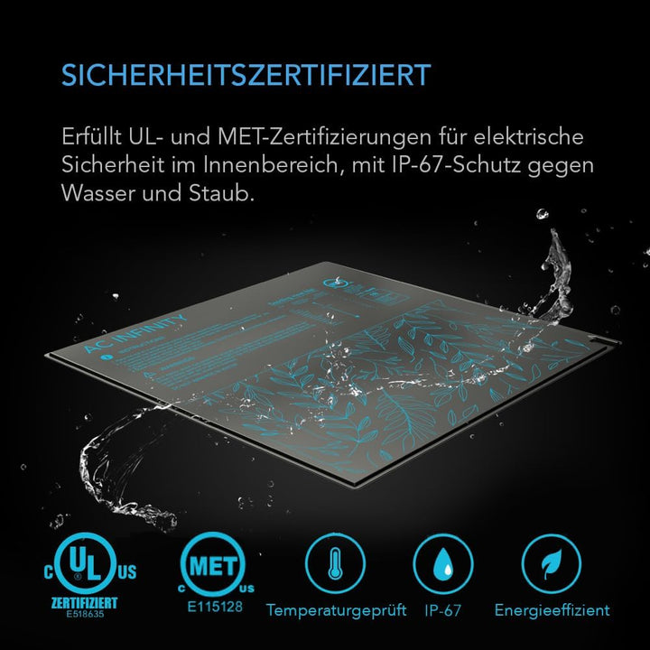 AC Infinity SUNCORE H3 – Heizmatte 25 x 52,7 cm mit digitalem Thermostat, wasserdicht, für Indoor-Ga