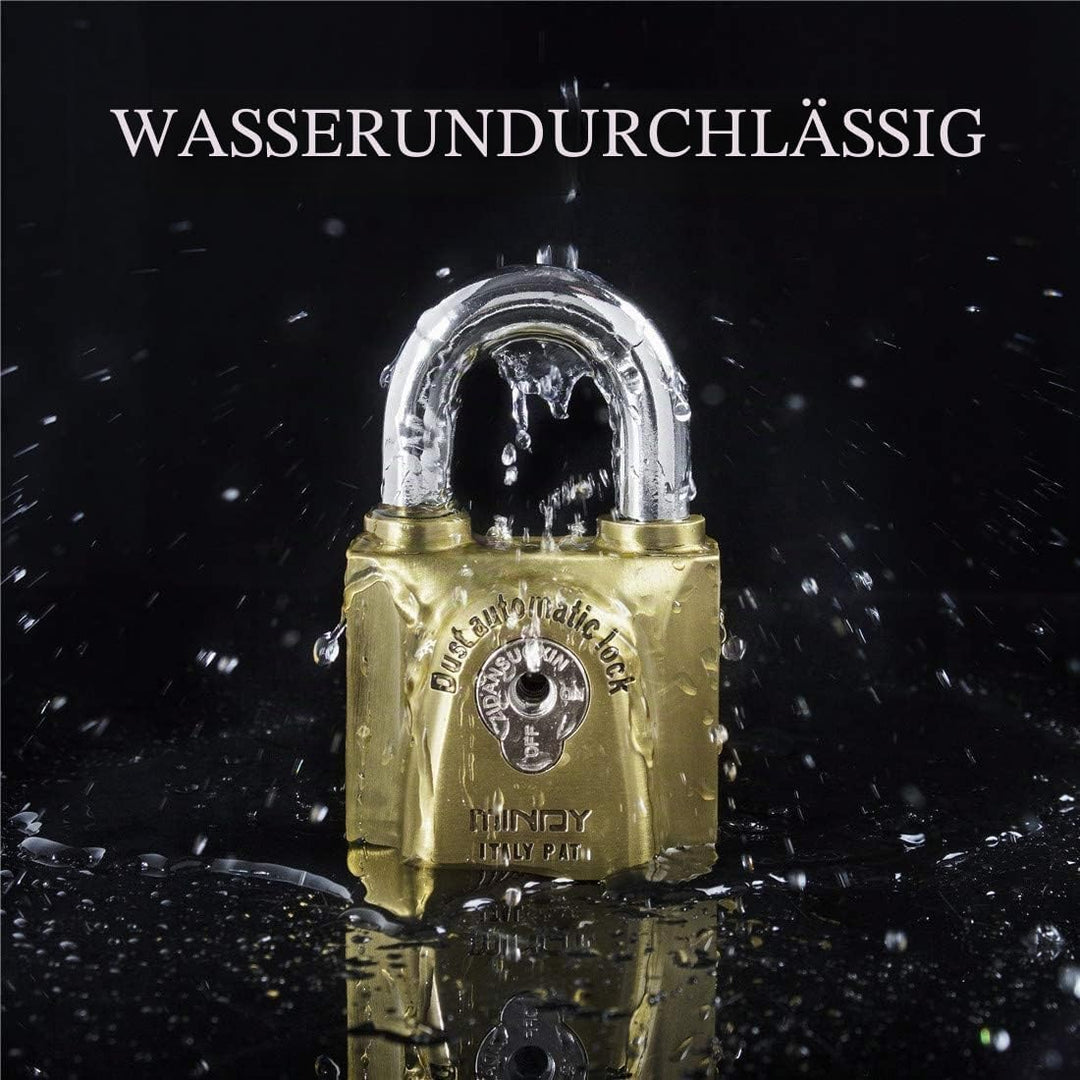 Hochsicherheitsschloss mit Schlüsseln, 60 mm, wasserdicht, mit Schlüssel, Vorhängeschloss für den Au