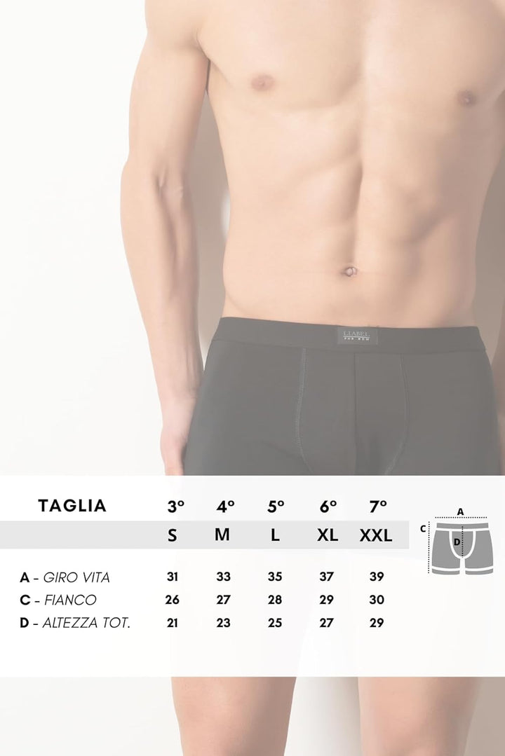 Liabel 6 Boxershorts für Herren, elastische Baumwolle, atmungsaktiv, Unterhosen-Set für Herren, bunt