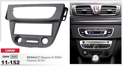 CARAV 11-152-27-7 Radioblende Car 1-DIN in Dash Installation kit Set for Renault Megane III 2008-201