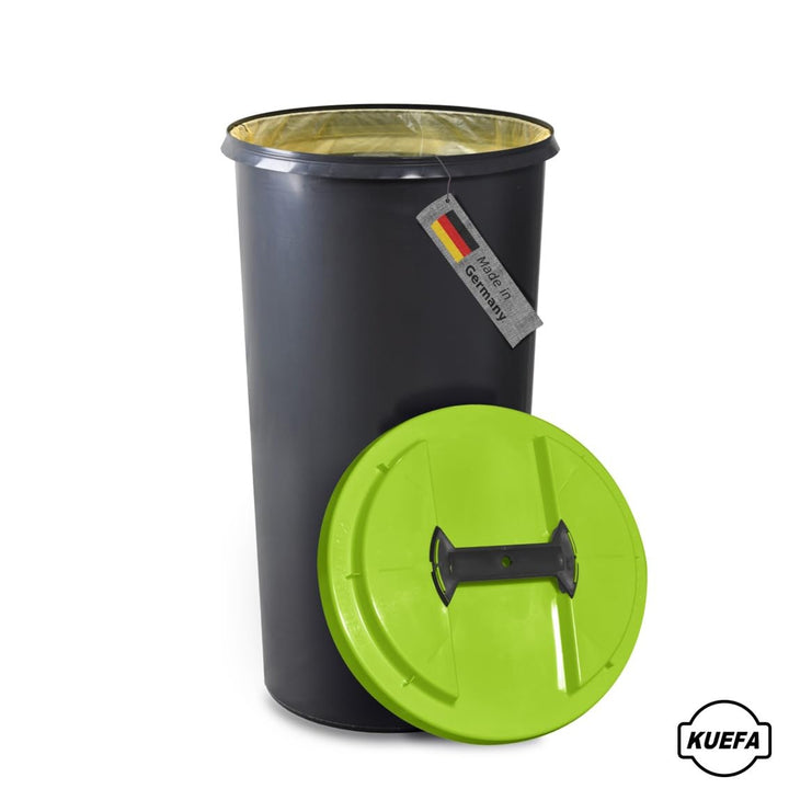 KUEFA BSC 60L Mülleimer, Müllsackständer, Gelber Sack Ständer inkl. Klemm-Ring für Müllbeutel, extra