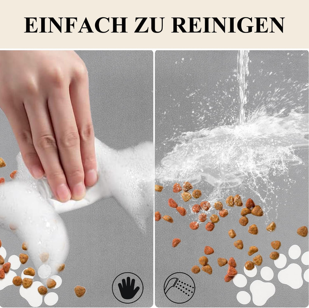 Napfunterlage Hund Katzen Futternapf Unterlage: 50 x 30 cm rutschfeste Hundenapf Unterlage Katzennap