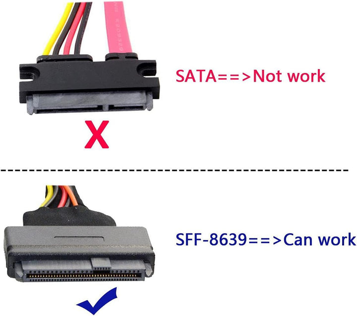 Cablecc PCI-E 3.0 x4 Lane auf U.2 U2 Kit SFF-8639 Host Adapter für Intel Motherboard & 750 NVMe PCIe