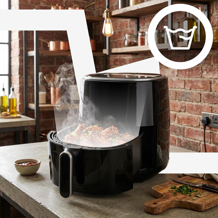 Retoo Heissluftfritteuse 3,2L 1200W Airfryer Mit LCD Touchscreen, 9 Kochprogramme, Einstellbare Temp