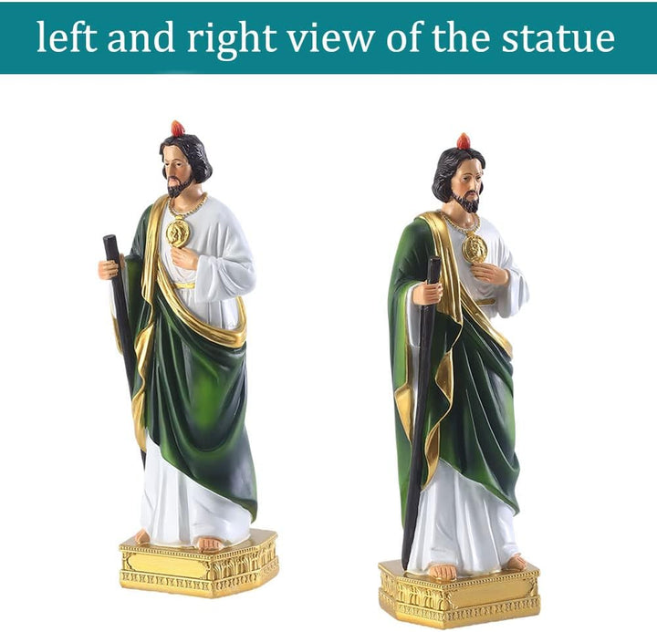 20,3 cm lange Jude-Statue, religiöse Harz-Statuen, religiöse farbige Geschenk-San Judas Tadeo-Statue
