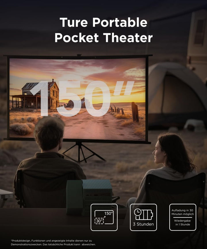 TCL PlayCube 1080P Full-HD DLP-Projektor, Tragbarer GTV-Projektor mit Netflix-Zertifizierung, 750 IS