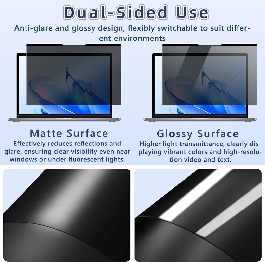 Blickschutzfilter für Laptop 13.3 Zoll, [Magnetisch] Displayschutzfolie für Lenovo Hp Dell Acer Asus
