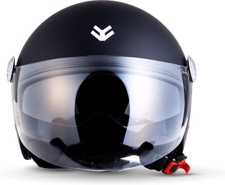 ARMOR HELMETS® AV-63 „Fun Matt Black“ · Jet-Helm · Motorrad-Helm Roller-Helm Scooter-Helm Moped Mofa