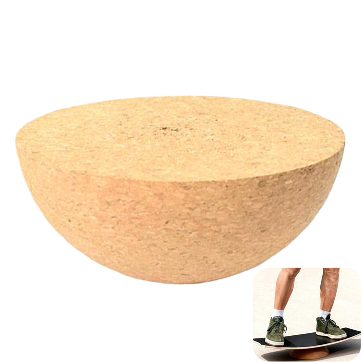 Balance Board Kork-Halbkugel aus massivem Kork Ø 15 cm, Gleichgewichts Trainer für Kinder und Erwach