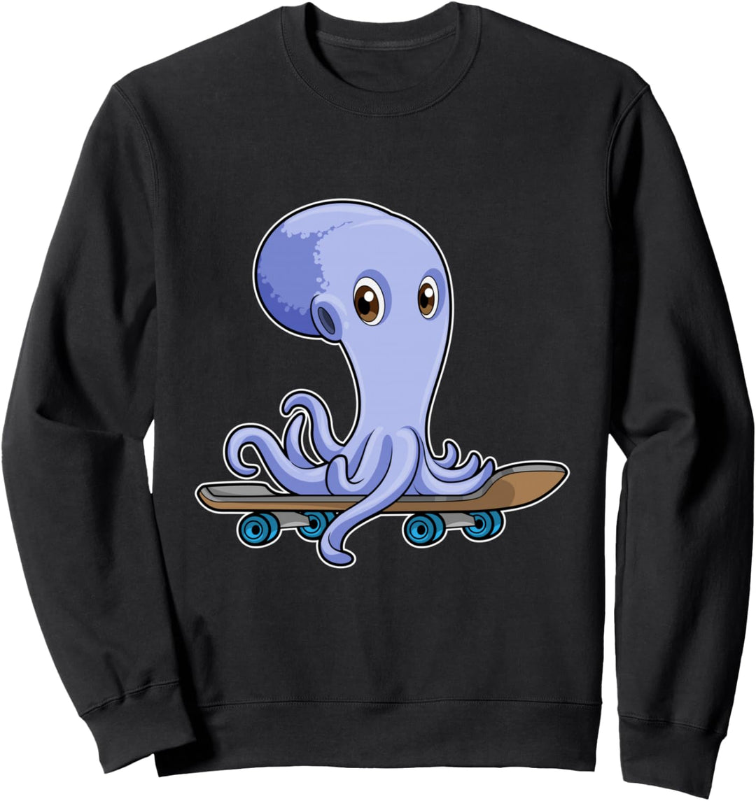 Krake Skater Skateboard Sport Sweatshirt