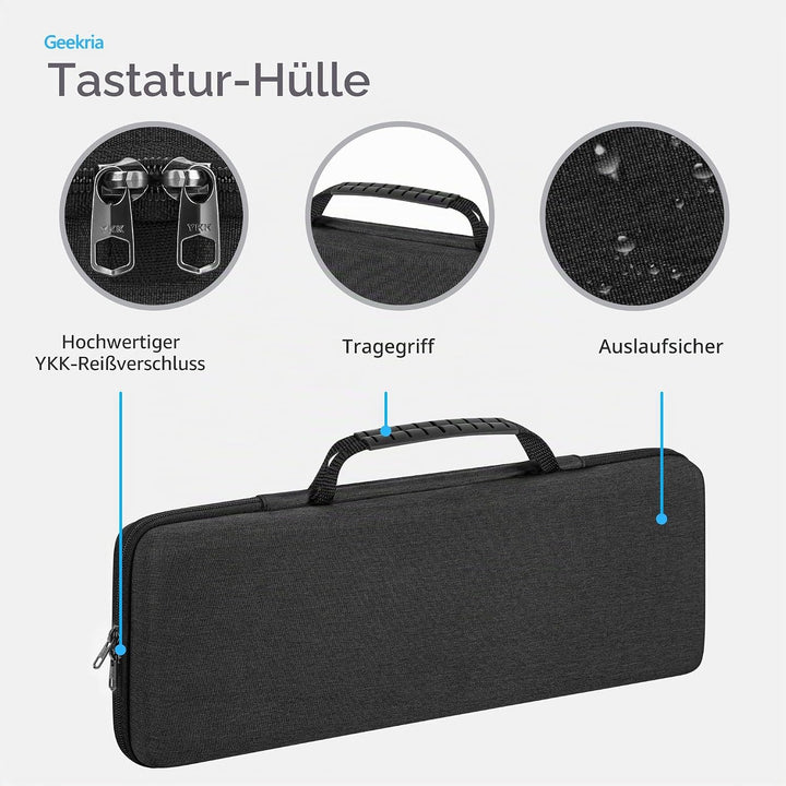 Geekria Tastatur und Maus Combo TKL Hülle, Hartschalen-Reisetasche für 80% kompakte 87-Tasten-Comput