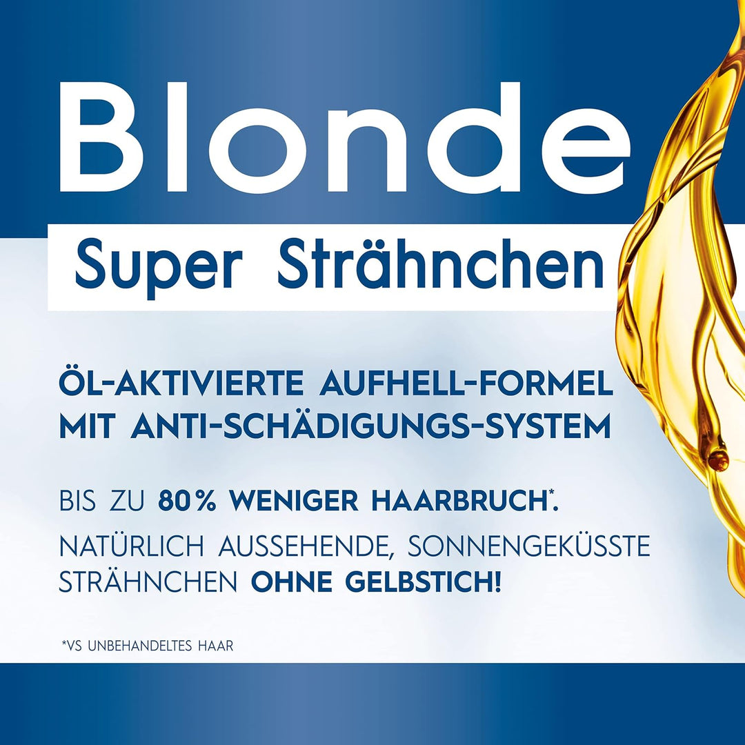 Schwarzkopf Blonde M1 Super Strähnchen (103 ml), Strähnchen Set für Öl-aktiviertes Haare Aufhellen m