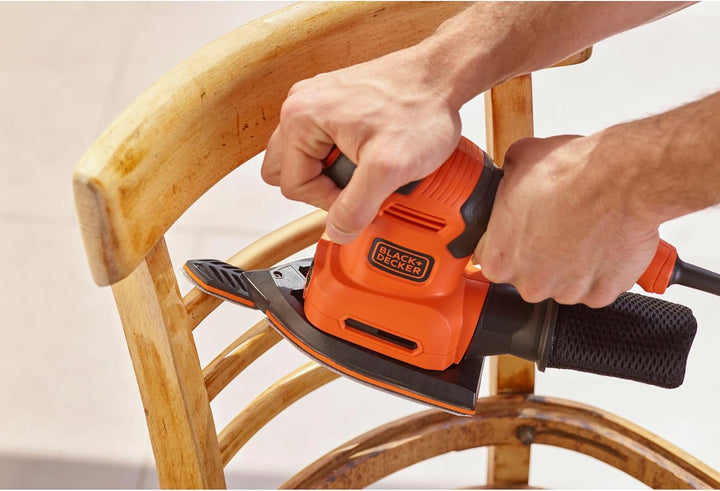 Black+Decker 4-in-1 Multischleifer (Schwingschleifer-, Dreiecksschleifer-, Exzenterschleifer- und Fi