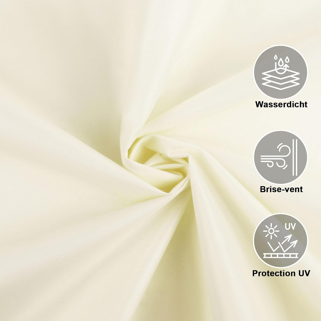LOVE STORY Sonnensegel Dreieckig 2.5x2.5x2.5m Wasserdicht UV95% für Garten 2.5x2.5x2.5m Cremeweiss,