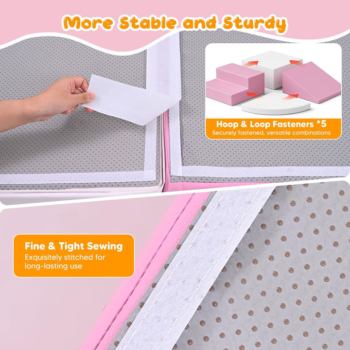 Indoor Klettergerüste für Kinder,Soft Play Corner Climber 4er Softbausteine Set für Kleinkinder & Ba