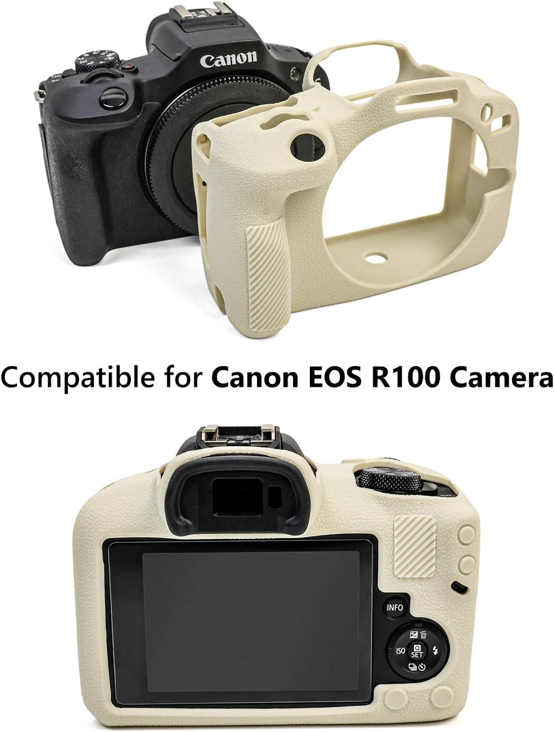 MUZIRI KINOKOO EOS R100 EOSR100 Hülle, Weiche Silikon Schutzhülle für Canon EOS R100/EOSR100 Spiegel