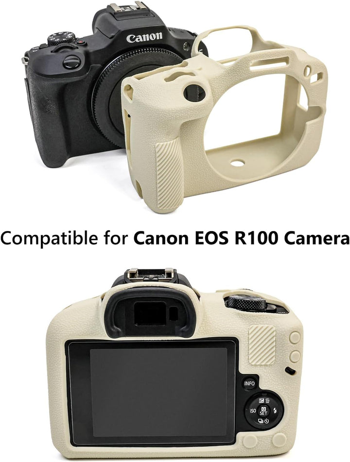 MUZIRI KINOKOO EOS R100 EOSR100 Hülle, Weiche Silikon Schutzhülle für Canon EOS R100/EOSR100 Spiegel