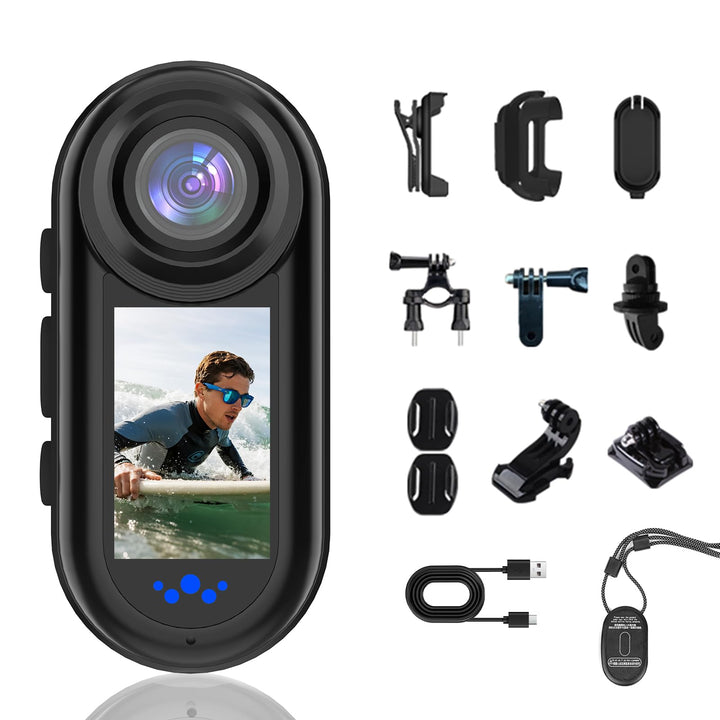 4K Body Cam Daumengrösse Magnetische Tragbare WiFi Wasserdicht POV Kamera | Mit Zubehör, Körperkamer