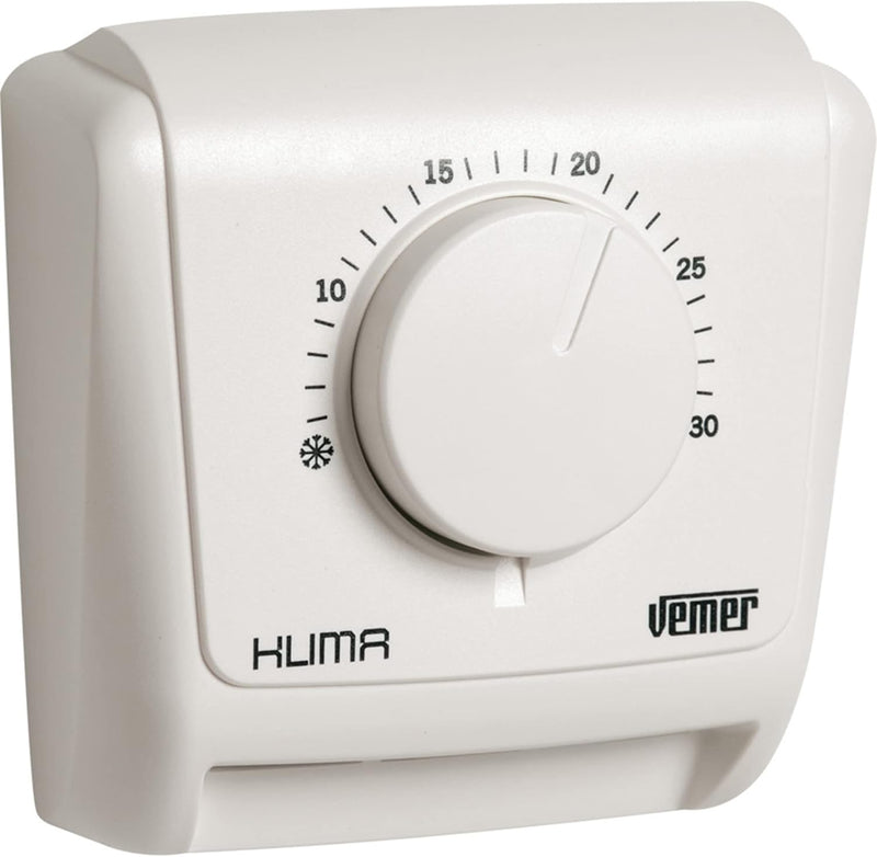VEMER VE018800 Klima 2 Mechanischer Raumthermostat, Heizungsthermostat, Weiss, KLIMA 2