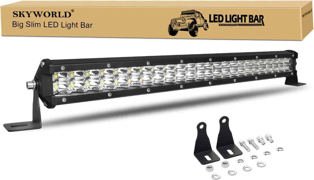 SKYWORLD Led Arbeitsscheinwerfer Bar 20" 50CM 144W Strahler Led Scheinwerfer 12V 24V Offroad Zusatzs