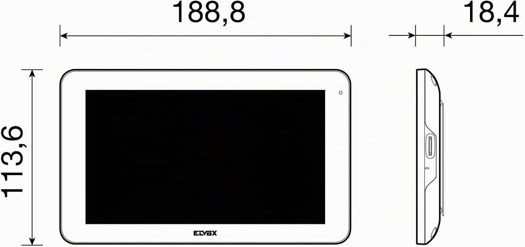 VIMAR K40936 Videosprechenalagen-Set enthält Freisprech-Touchscreen-Videohaustelefon LCD 7in, 2-Tast