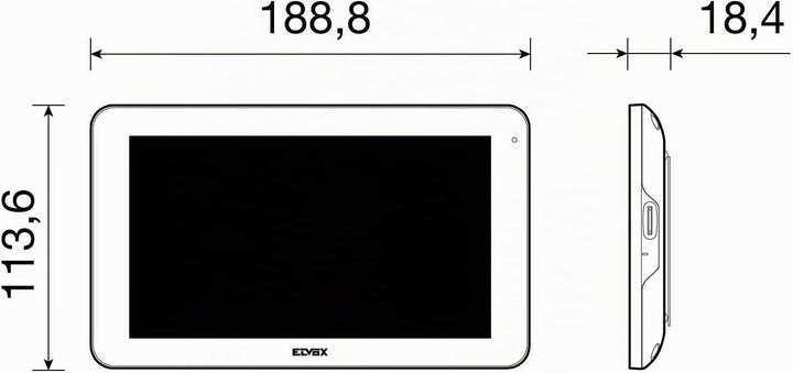 VIMAR K40915 Videosprechenalagen-Set enthält Freisprech-Touchscreen-Videohaustelefon LCD 7in 1-Taste