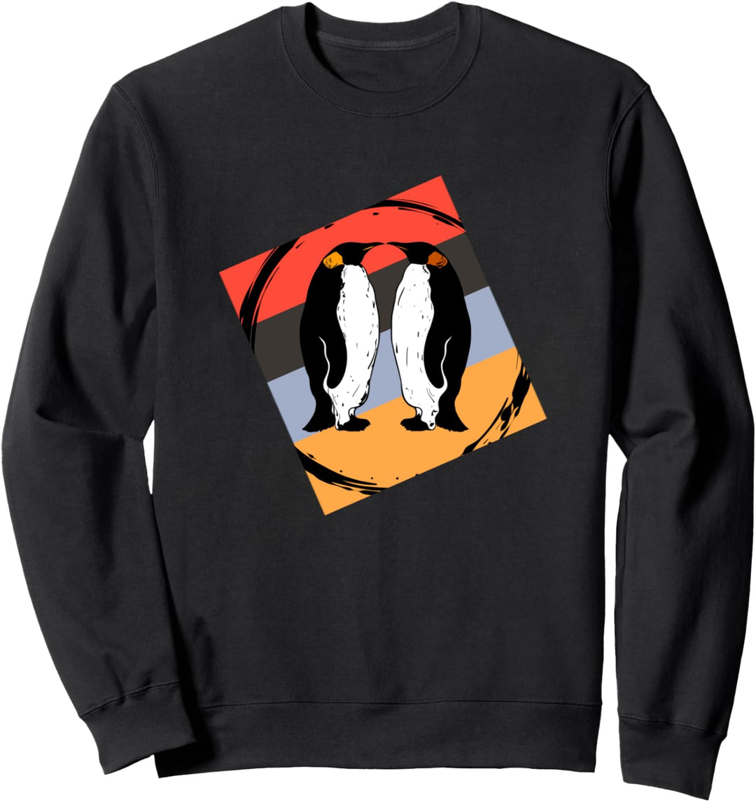 Vintage Pinguin und Pinguin Geschenk Sweatshirt