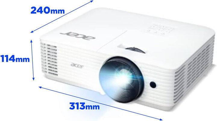 Acer H5386BDi DLP Beamer (HD Ready (1.280 x 720 Pixel) 4.500 ANSI Lumen, 20.000:1 Kontrast, 3D, Keys