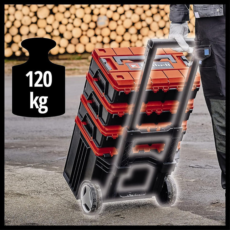 Original Einhell E-Case L Systemkoffer (max. 120 kg, universelle Aufbewahrung und Transport von Zube