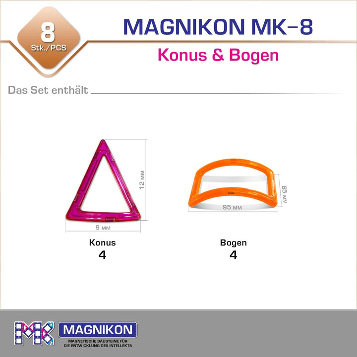 MAGNIKON Magnetische Bausteine Ersatzset - Kinderspielzeug ab 3 Jahre, Magnetbausteine, Magneten Kin