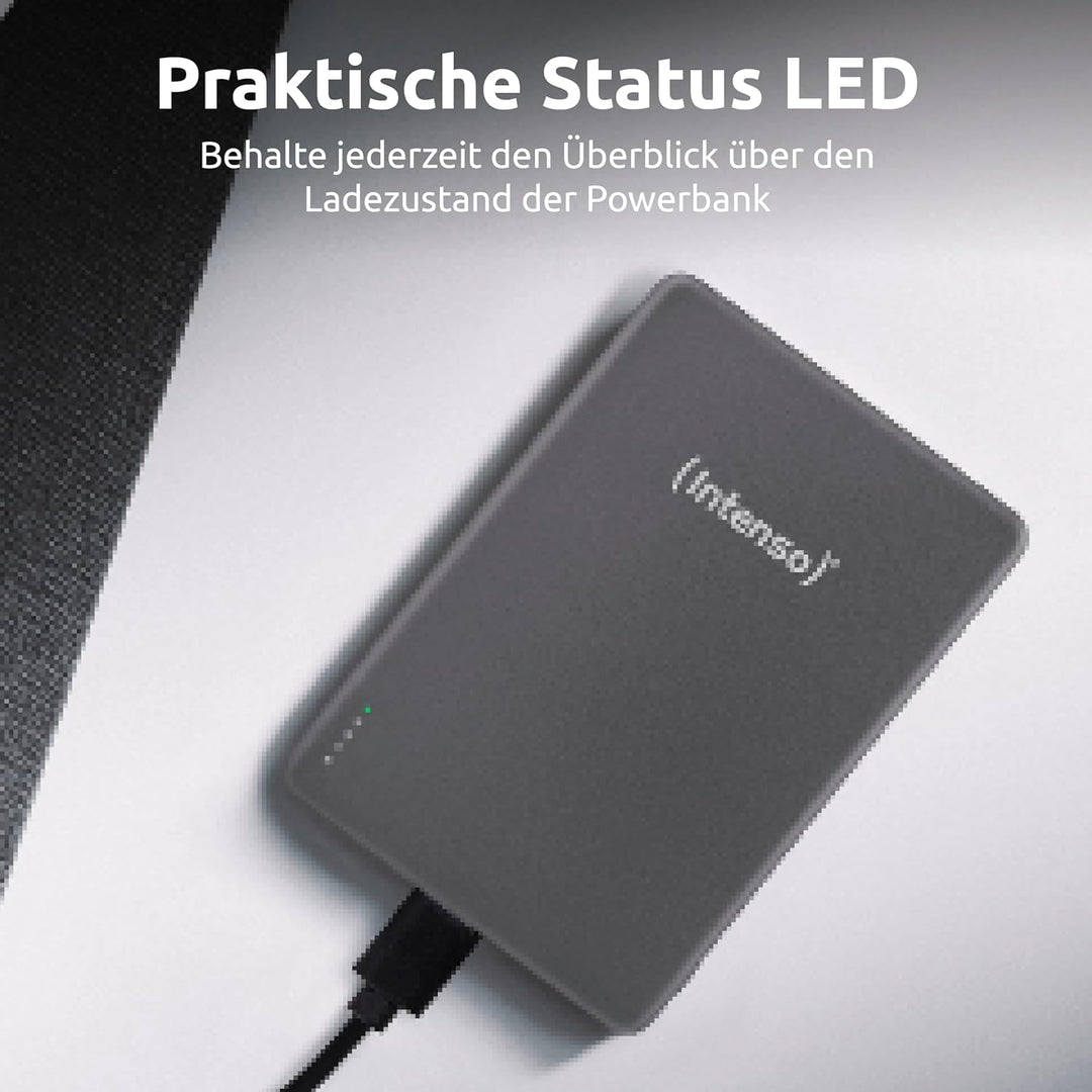 Intenso MW10000 Magnetische Powerbank 10000 mAh – MagSafe kompatibel, Wireless Charging 15W, USB-C P