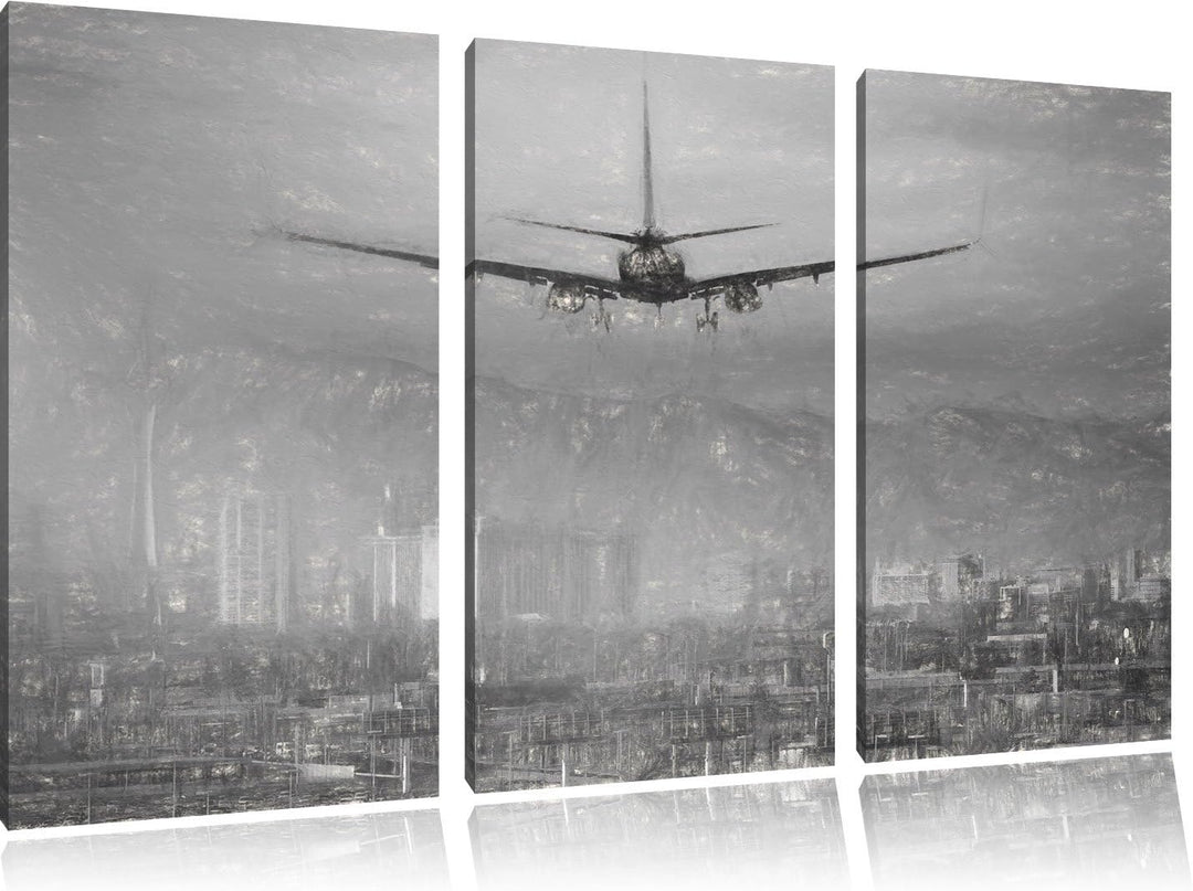 Pixxprint Urlaubsreise nach Las Vegas Kunst als Leinwandbild/Grösse: 3 Teilig (120x80) cm/Wandbild/K