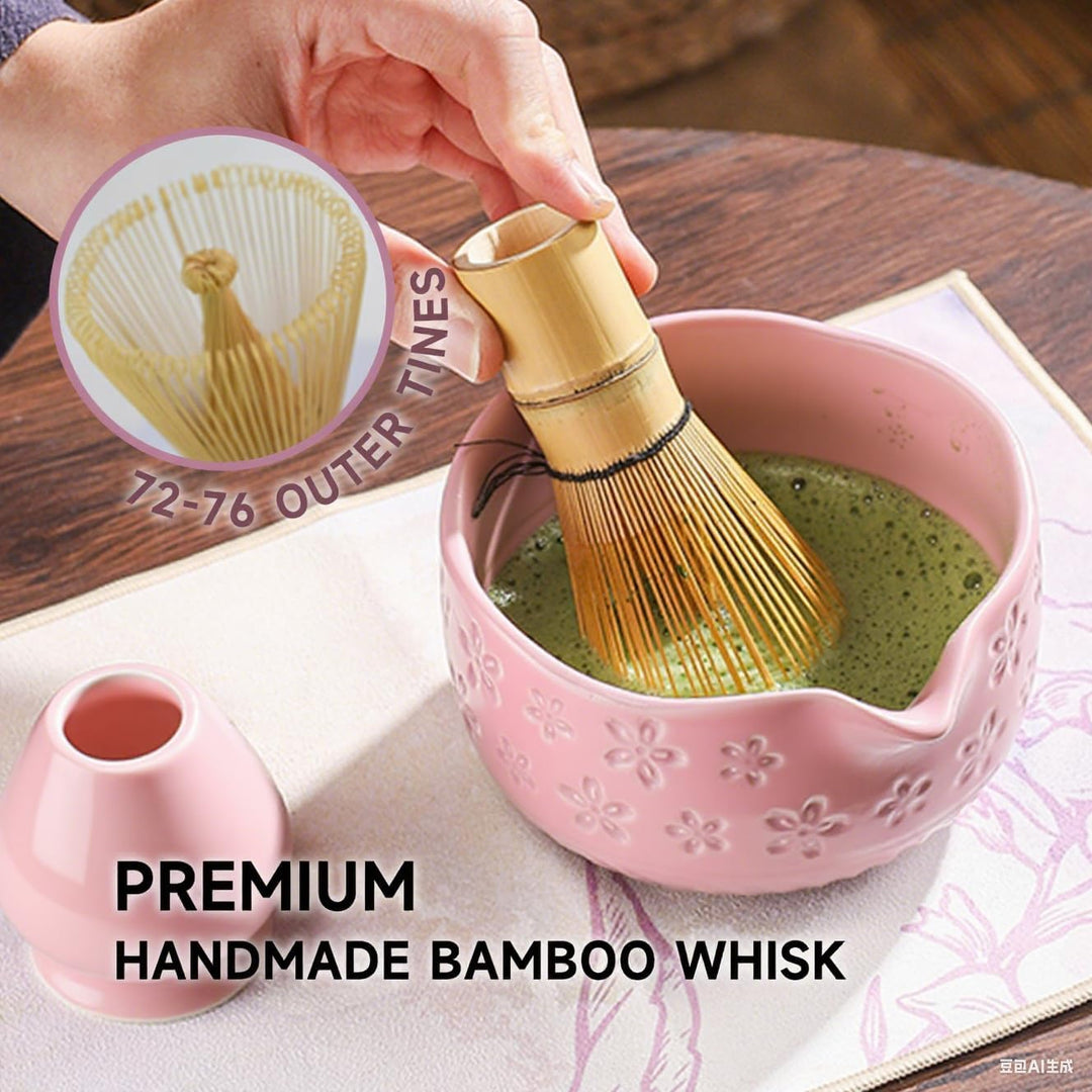 Matcha-Schneebesen-Set, 7-teilig, Matcha-Teeset für die Zubereitung von Latte, japanisches Matcha-Se