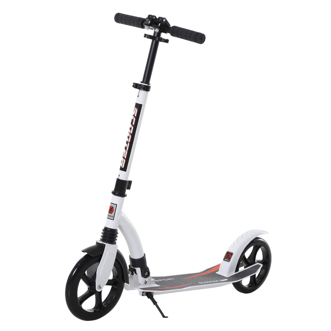 HOMCOM Kinderscooter, Kickscooter mit Stossdämpfung, Tretroller, Klappbar und Höheverstellbar, ab 14